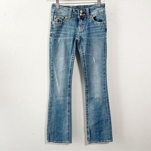 Miss Me boot but embellished jeans size 25
